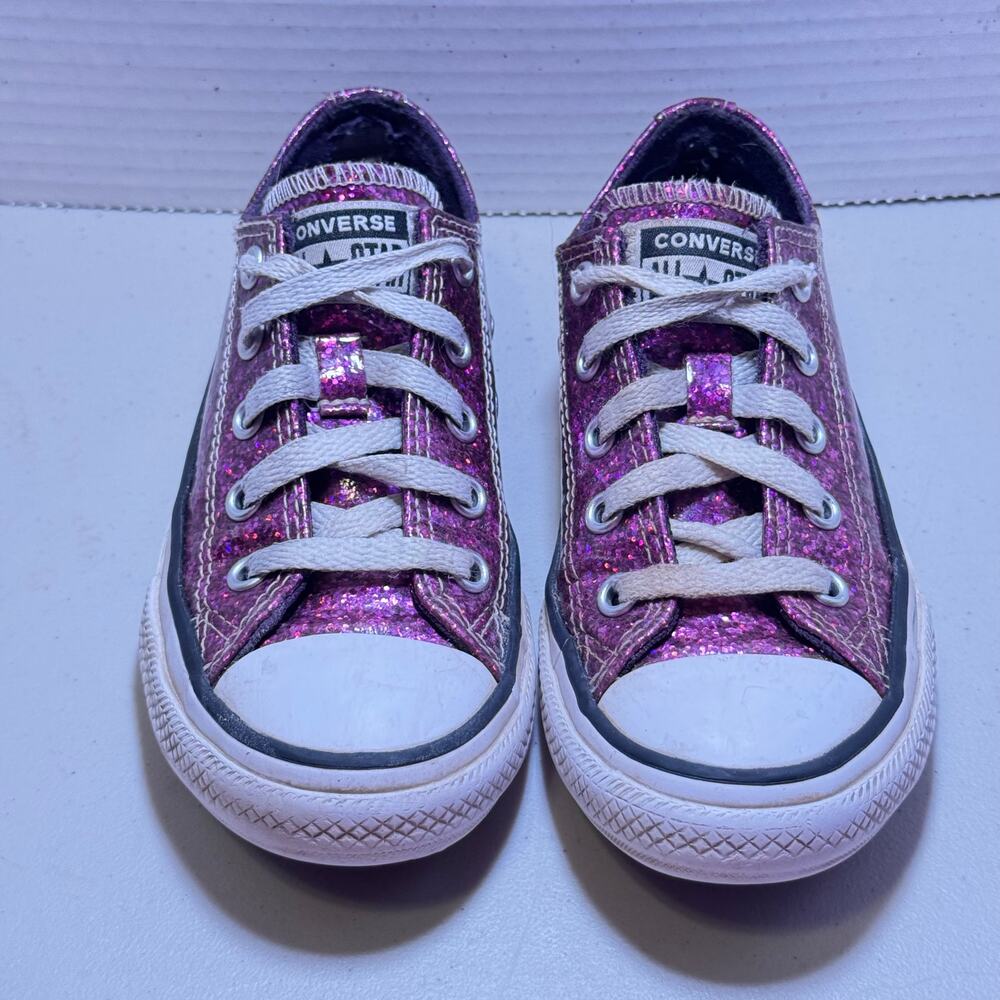 CONVERSE Girls Sparkly Pink Low tops sz US 11